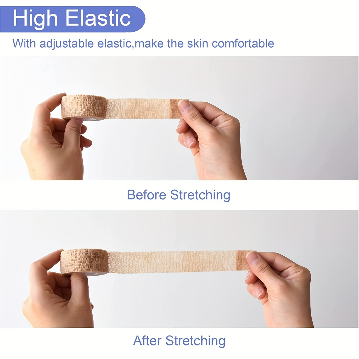 Self Adhesive Elastic Bandage Wrap, 12Pcs Set